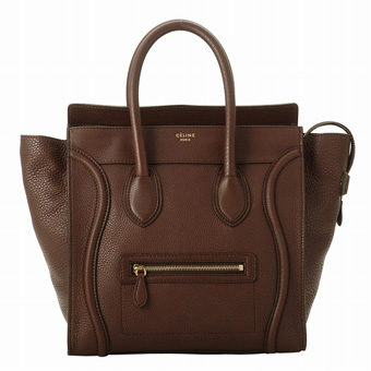 CELINE セリーヌ バッグ コピー 16521 3GFL 18CC ボックス型 トートバッグ ダークブラウン(金具：ゴールド)